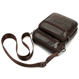 Leather Wax Cowhide Shoulder Bag For Men Crossbody Chest Pack