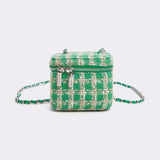 Arrivel Ladies Cloth Crossbody Bag Pink Plaid Grid Checkered Bucket Bag