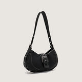 Plush & PU Leather Shoulder Bag Sweet Clutch Tote