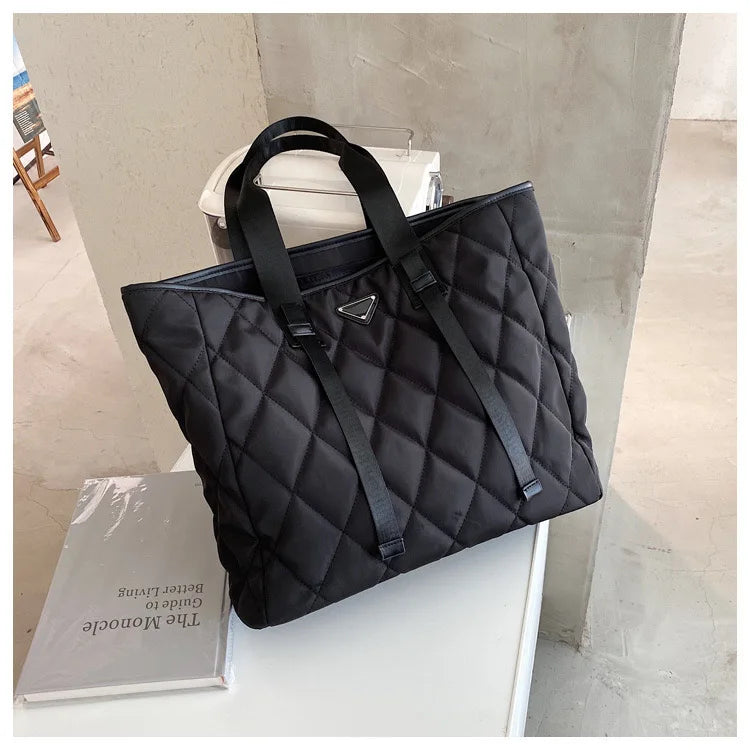 Autumn Winter Lady Shoulder Bag High Nylon Handbags Large Capacity Shopper Bag W