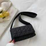 Plaid Shoulder Bag for Women Adjustable Strap Crossbody Bag