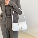Autumn Women Shoulder Bag Solid PU Leather Handbag