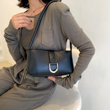 Autumn Women Shoulder Bag Solid PU Leather Handbag