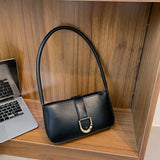 Autumn Women Shoulder Bag Solid PU Leather Handbag
