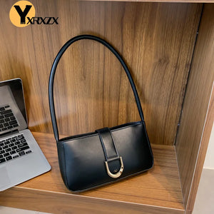 Autumn Women Shoulder Bag Solid PU Leather Handbag