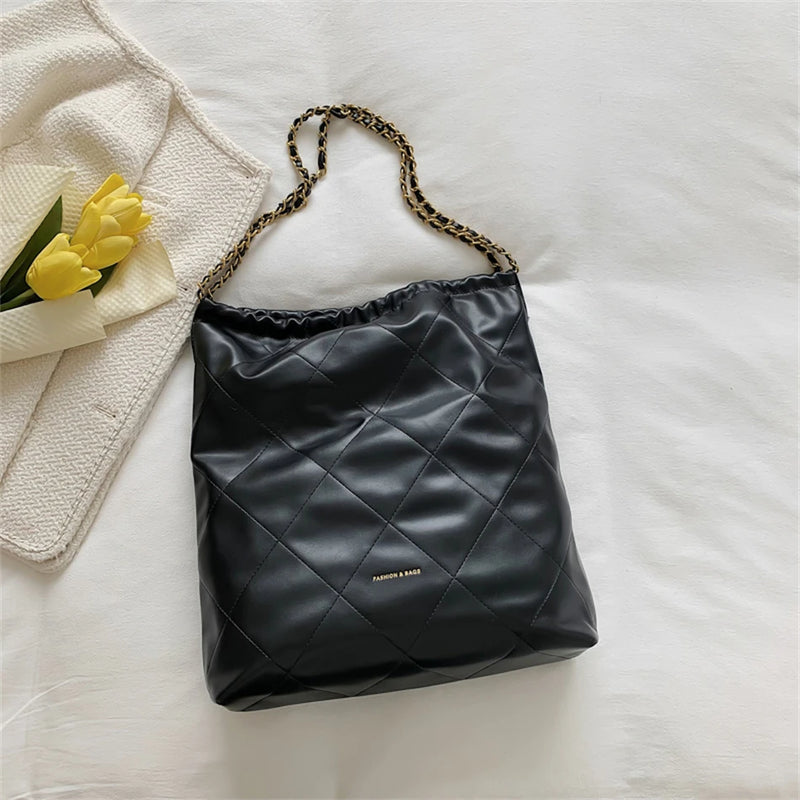Autumn Women's Quilted Leather Shoulder Bag