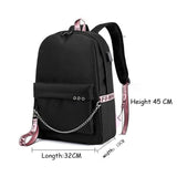 Avocado Mochila Para Ninas Girls&Boys Usb Cable School Bag Travel Teenager Backp