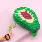 Avocado Silicone Coin Purse Ladies Messenger Bag