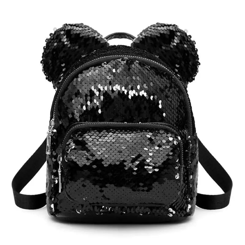 Sequins Mouse Ears Mini Backpack for Baby Girls Kids