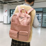 Anti-theft Nylon School Backpack for Teen Girls