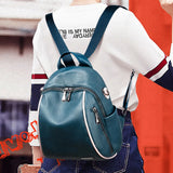 Women Waterproof Backbag Small Daily Bag PU Leather