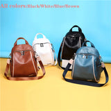 Women Waterproof Backbag Small Daily Bag PU Leather