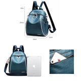 Women Waterproof Backbag Small Daily Bag PU Leather