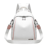 Women Waterproof Backpack PU Leather Small Student Bags