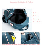 Women Waterproof Backbag Small Daily Bag PU Leather