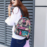 Printed Waterproof Nylon Backpack for Women