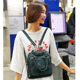 Female School Bag with Bear Pendant for Teenage Girls