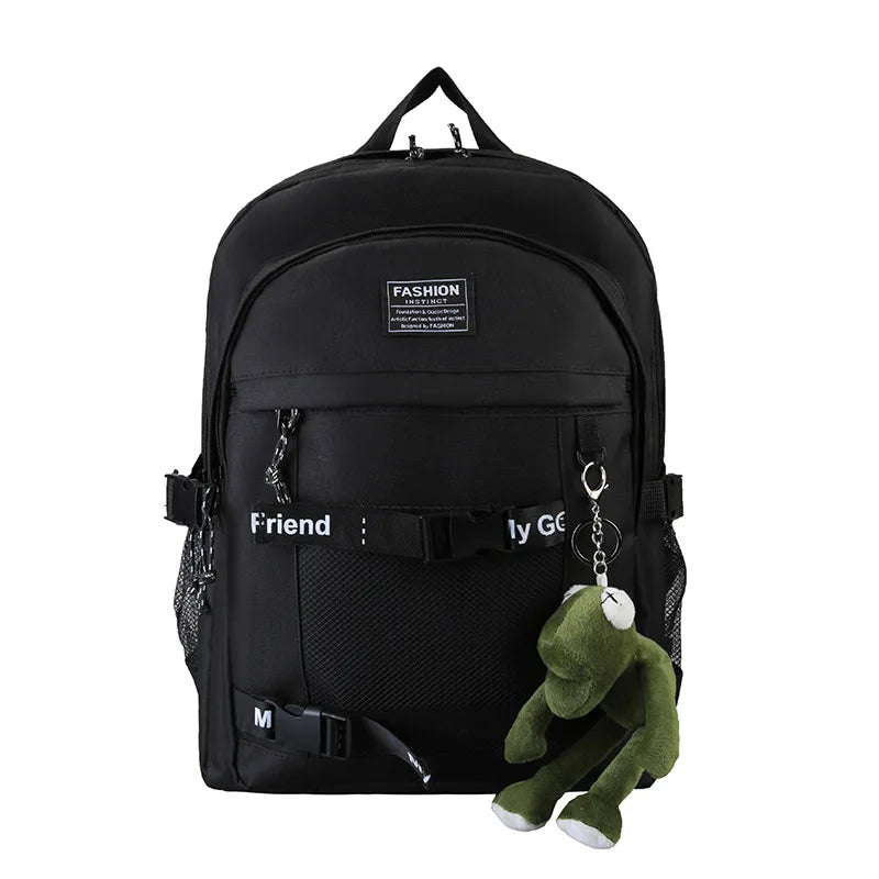 Canvas Laptop Backpack Large Schoolbag Unisex College Backp