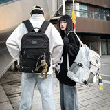 Canvas Laptop Backpack Large Schoolbag Unisex College Backp