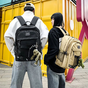 Canvas Laptop Backpack Large Schoolbag Unisex College Backp