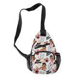 Bad Bunny Anime Chest Bag Boys Girls Cartoon Oxford Waterproof Crossbody Bag