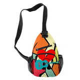 Bad Bunny Anime Chest Bag Boys Girls Cartoon Oxford Waterproof Crossbody Bag