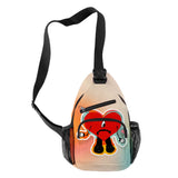 Bad Bunny Anime Chest Bag Boys Girls Cartoon Oxford Waterproof Crossbody Bag