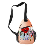 Bad Bunny Anime Chest Bag Boys Girls Cartoon Oxford Waterproof Crossbody Bag