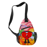 Bad Bunny Anime Chest Bag Boys Girls Cartoon Oxford Waterproof Crossbody Bag