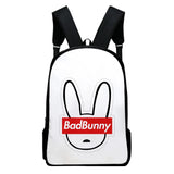 Bad Bunny Backpack Middle School Large Capacity Zipper Laptop P