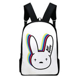 Bad Bunny Backpack Middle School Large Capacity Zipper Laptop P