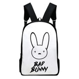 Bad Bunny Backpack Middle School Large Capacity Zipper Laptop P