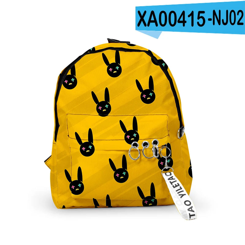 Bad Bunny Primary School Backpack Men Women Waterproof Laptop Travel Bag