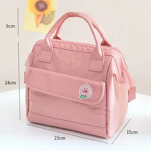 Badge Pin Lunch Bag Women Large Waterproof Storage Bags Lunch Box Thermal