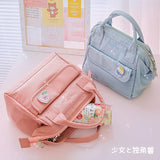 Badge Pin Lunch Bag Women Large Waterproof Storage Bags Lunch Box Thermal