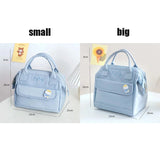 Badge Pin Lunch Bag Women Large Waterproof Storage Bags Lunch Box Thermal