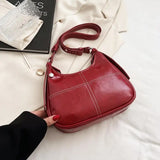 PU Leather Zipper Women Shoulder Bag Tote Handbags Purses