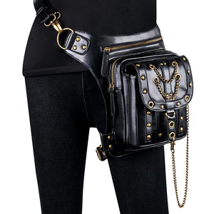 Steampunk Retro Shoulder Bag Outdoor Phone Chain Waist Fanny Pack