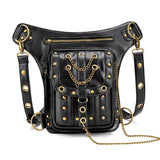 Steampunk Retro Shoulder Bag Outdoor Phone Chain Waist Fanny Pack
