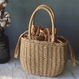 Rattan Straw Woven Bag Shoulder Tote Large Handbag Purse