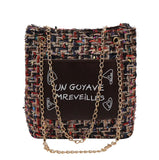 Women Chain Bucket Bag Outdoor Letter Tote Bag