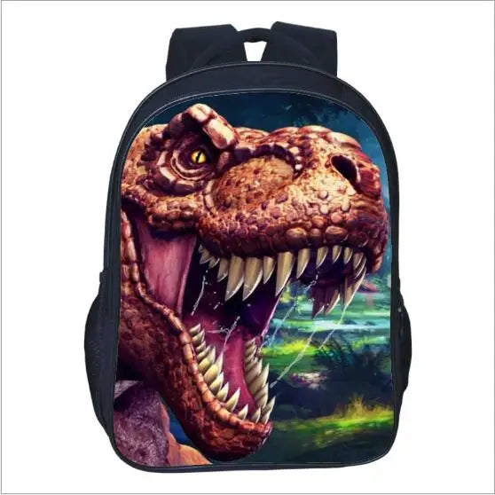 3D Dinosaur School Backpack Boys Kids Satchel Space Bags Mochila Escolar