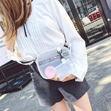 Women Shoulder Bag Transparent Beach Bag PVC Zipper Casual Messenger Bag
