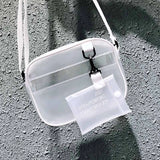 Women Shoulder Bag Transparent Beach Bag PVC Zipper Casual Messenger Bag
