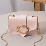 Lock Pendant Chain Small Square Casual Messenger Mini Shoulder Bag