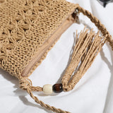 Summer Tassel Rattan Crossbody Bag
