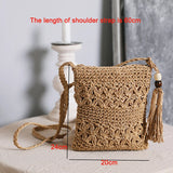 Summer Tassel Rattan Crossbody Bag