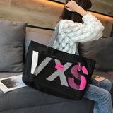 Striped Beach Tote Bag Large Capacity Women Canvas Handbag
