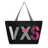 Striped Beach Tote Bag Large Capacity Women Canvas Handbag