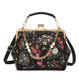 Vintage Flowers Crossbody Bag Women's Handbags Purses Shoulder Bags